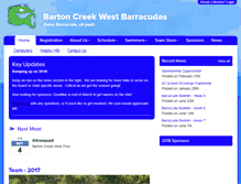 Tablet Screenshot of bcwbarracudas.swimtopia.com